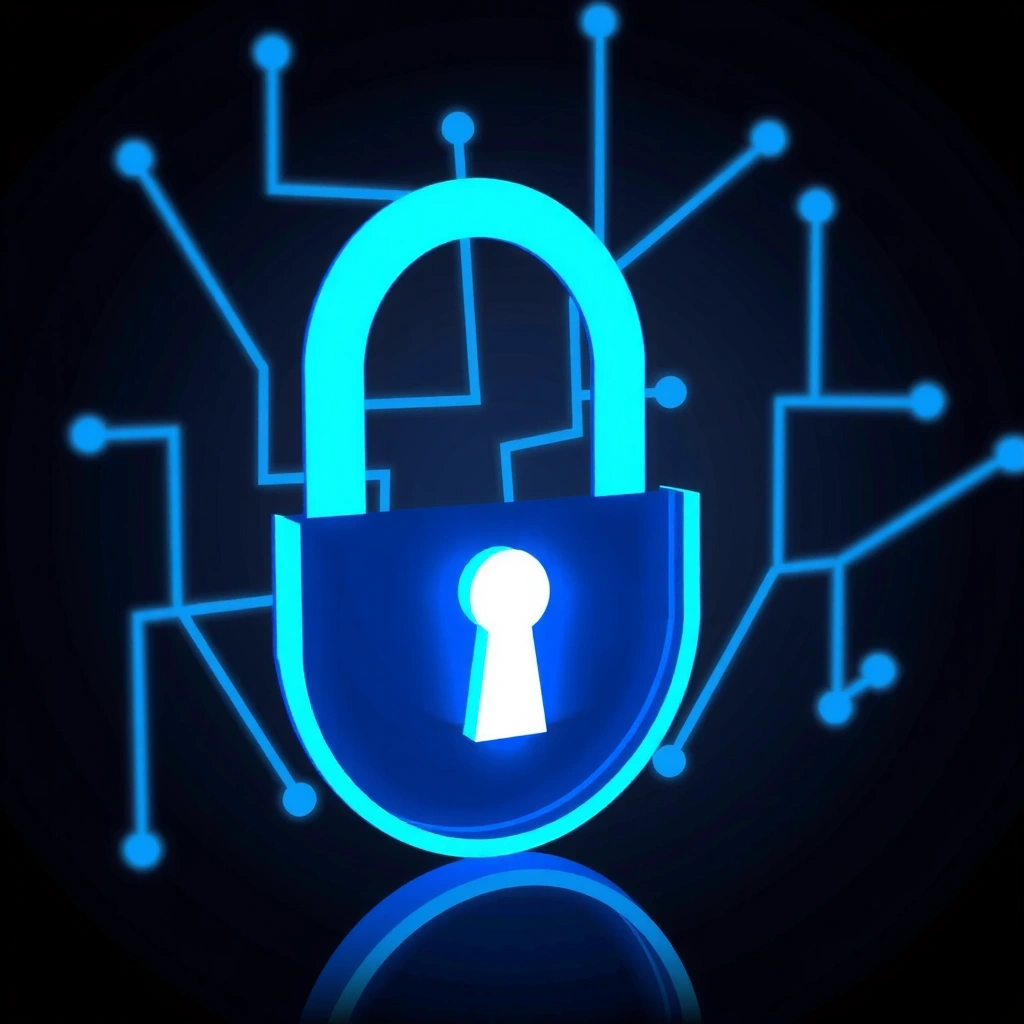 Digital security lock icon representing data protection